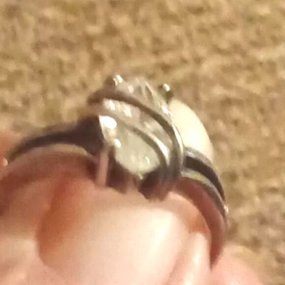 925 Sterling Silver And Marquis Wrapped Cubic Zirconia Ring. Size 6.75 - Picture 2 of 4